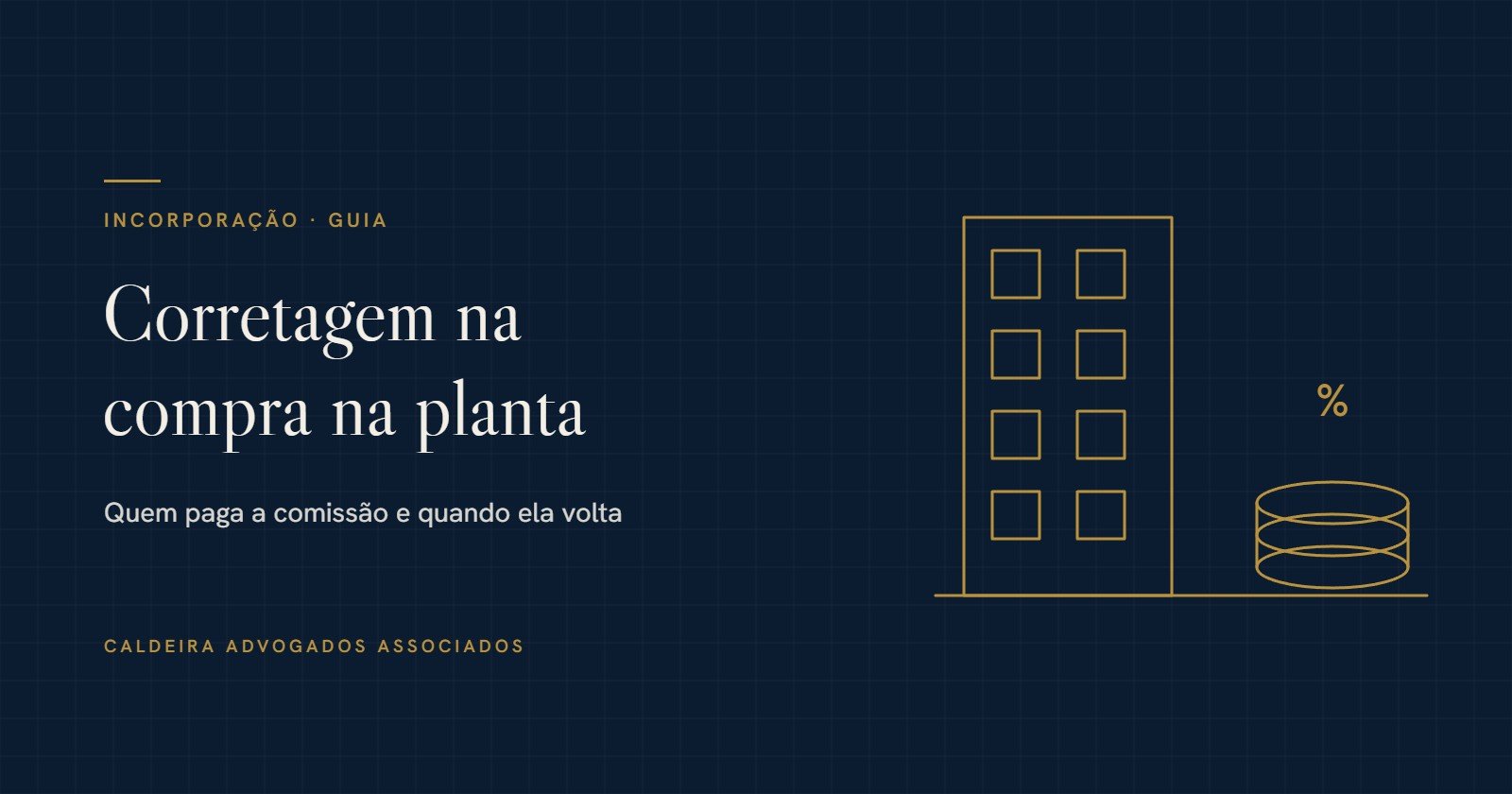 Comprador analisa proposta de apartamento na planta em estande de vendas, com o valor da corretagem destacado