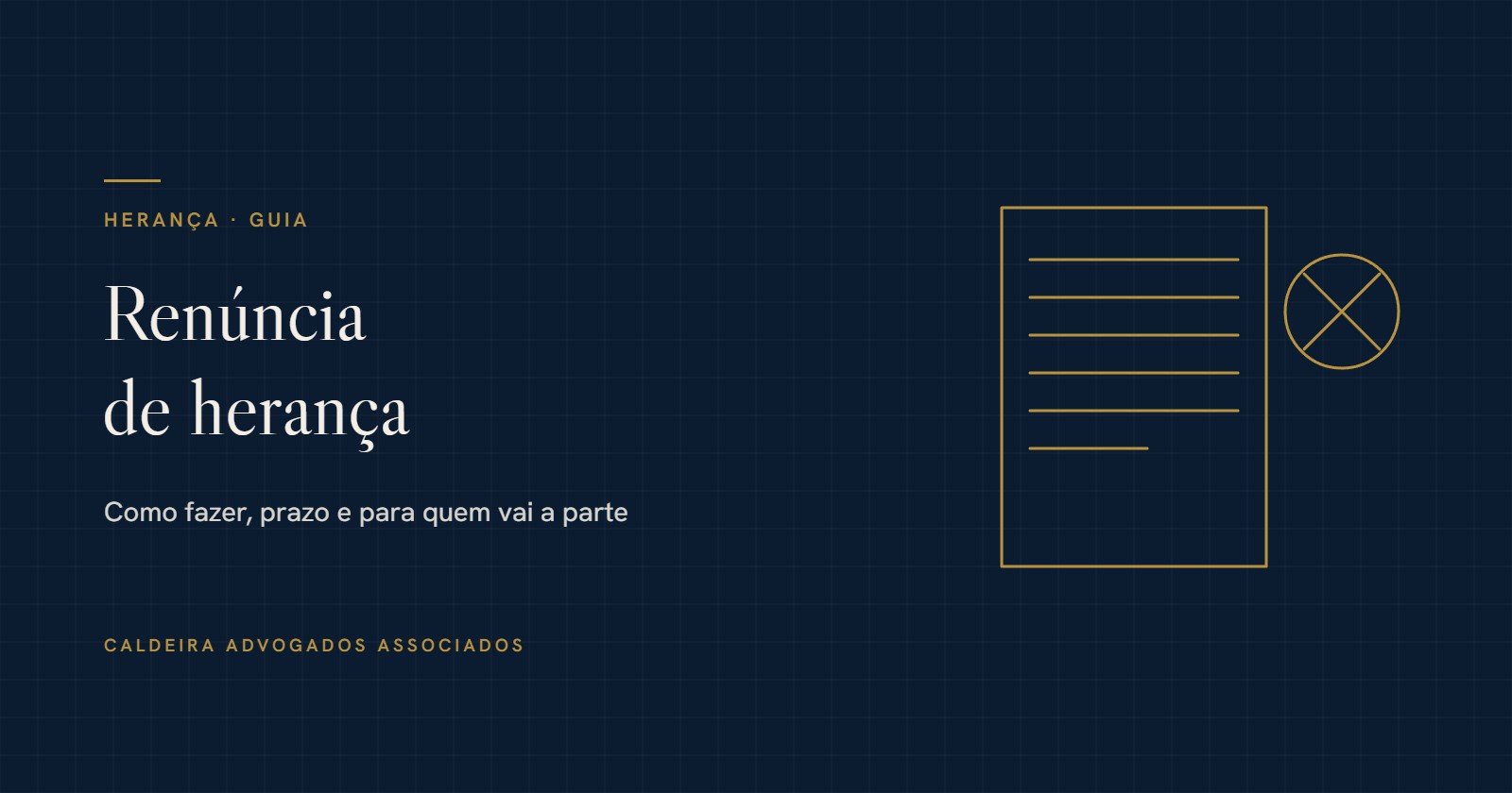 Herdeiro assina escritura pública de renúncia de herança diante do tabelião, acompanhado da esposa